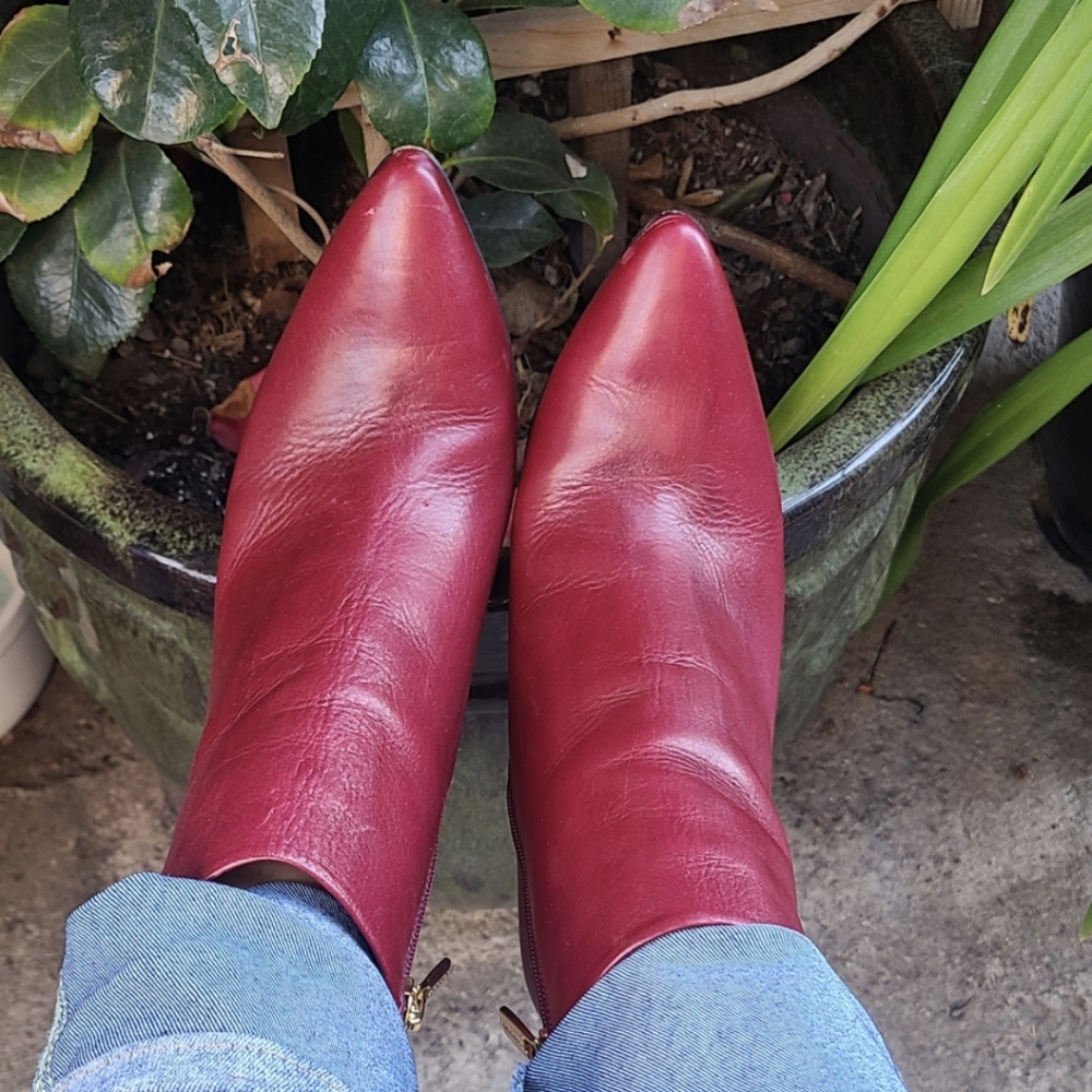 Vince Camuto Red Leather Boots
